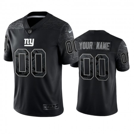 Maillot Homme New York Giants Personnalisé Noir Reflective Limited